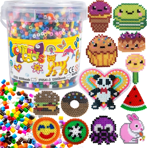 Fuse beads in a bucket 9000 pcs