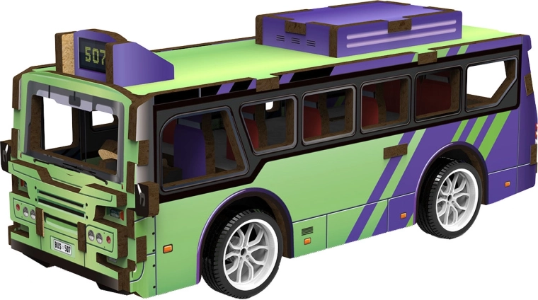2Kids Toys 3D medinis dėlionės autobusas
