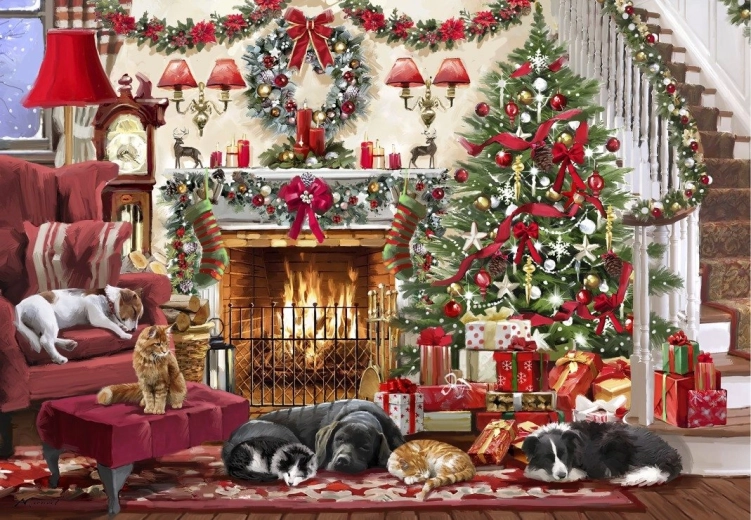 Bluebird Puzzle Comfort by the Fireplace 1000 Pieces