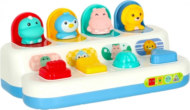 Montessori iššokanti žaidimo dėžutė su gyvūnais mažyliams