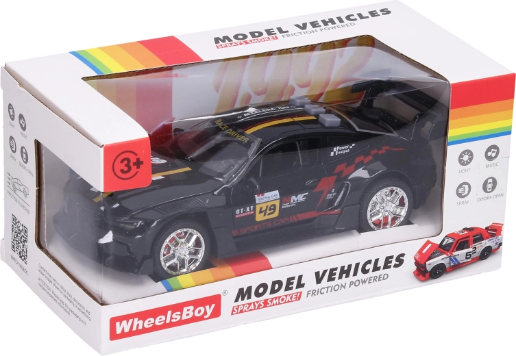 Automobilis su šviesos, garso ir dūmų efektais, 17 cm – 1 vnt.