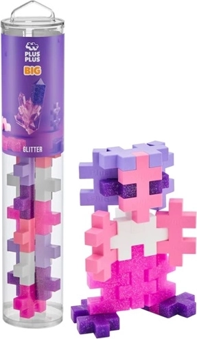 Plus-Plus Big Glitter Tube 15 Pieces