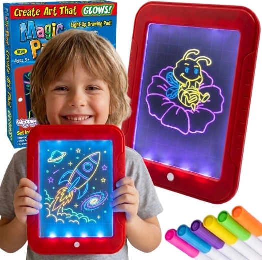 WOOPIE light-up drawing tablet with neon colors