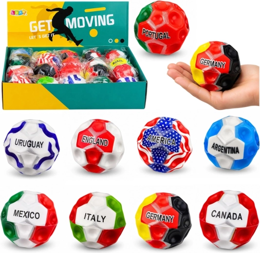 Anti-stress foam ball with dimples – flag design, 7 cm - 1 piece