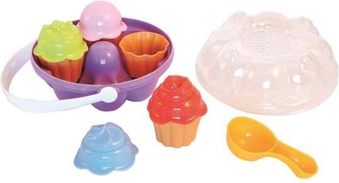 Adriatic set of cupcake molds in a basket