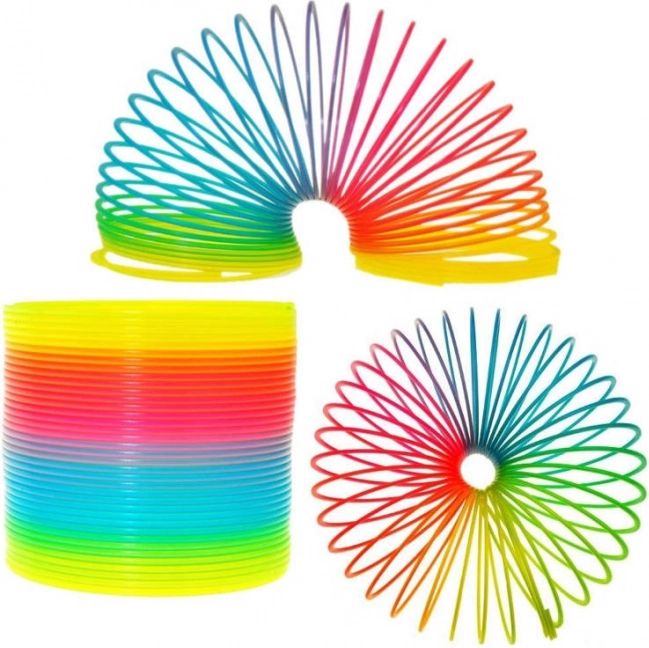 Vaivorykštinė perlo efektą turinti žaislinė spyruoklė