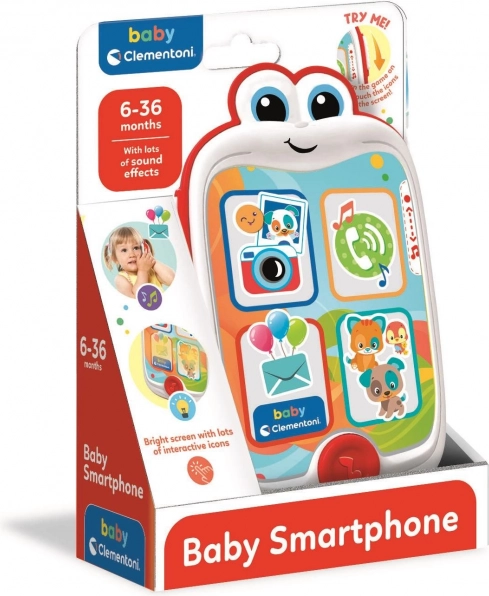 CLEMENTONI BABY interaktyvus išmanusis telefonas vaikams su garsais