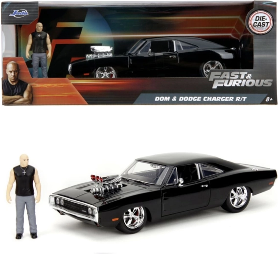Jada Toys Fast & Furious 1970 Dodge Charger su Dominico Toreto figūrėle