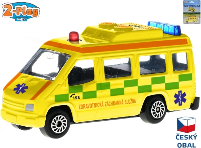 Metalinis greitosios pagalbos automobilio modelis 2-Play Traffic CZ 8 cm