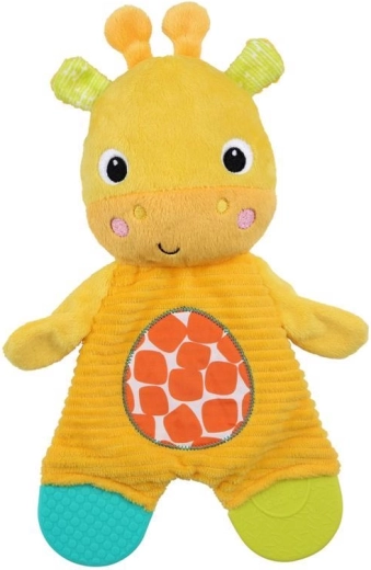Bright Starts plush giraffe with teething pieces Snuggle & Teethe