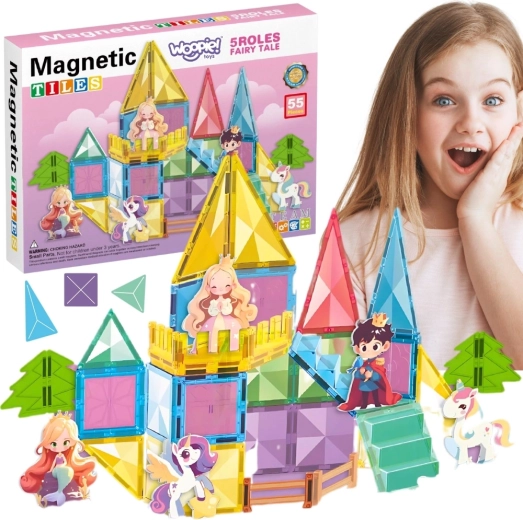 Woopie Magnetic 3D Building Set – Fairy-Tale Castle, 55 pcs