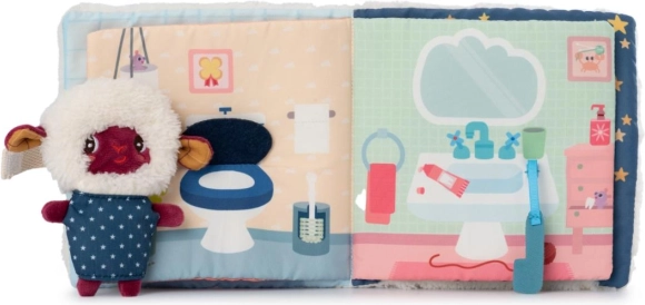Textile book with finger puppet – Good Night with Sheep YVON by LILLIPUTIENS