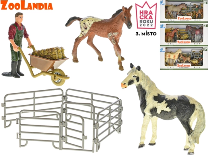 Zoolandia horse and foal figures with accessories - 1 piece