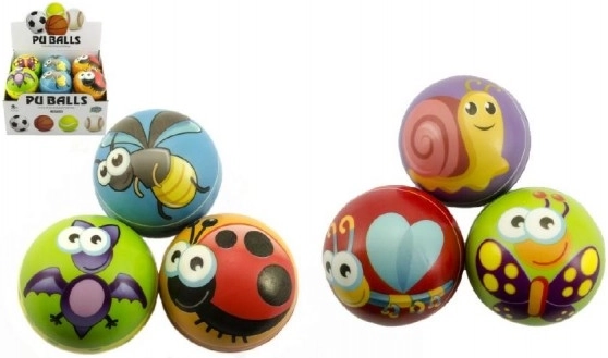 Putinis kamuoliukas su gyvūnais 10 cm, spalvų mišinys