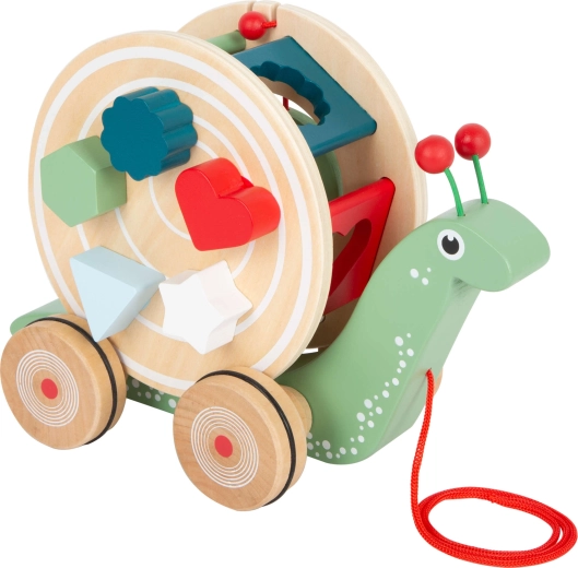 Wooden Pulling Snail with Sorter