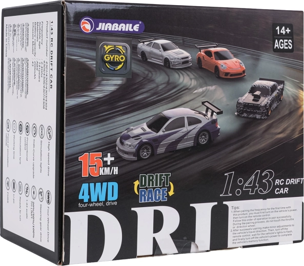 1:43 Drift RC Car Orange with Accessories