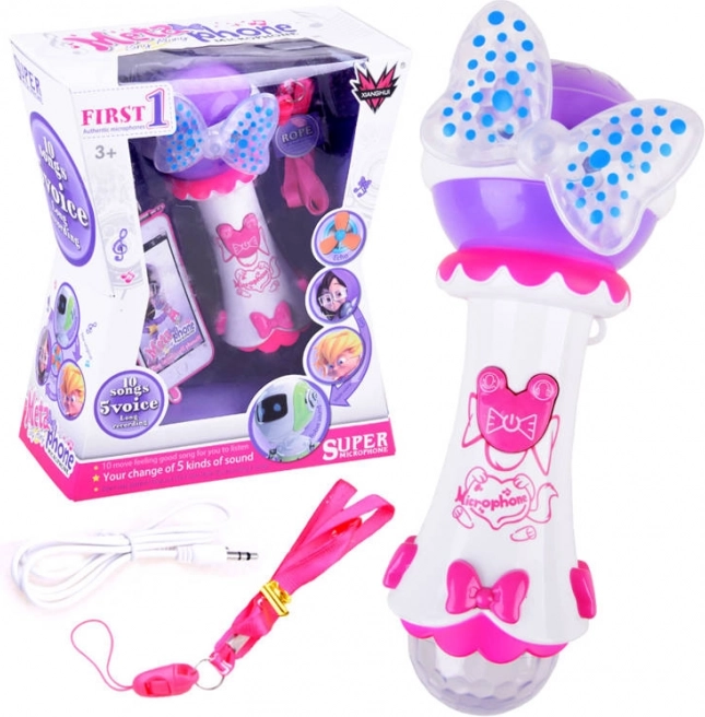 Vaikiškas karaoke mikrofonas su įrašymu ir MP3 – Mikrofonas