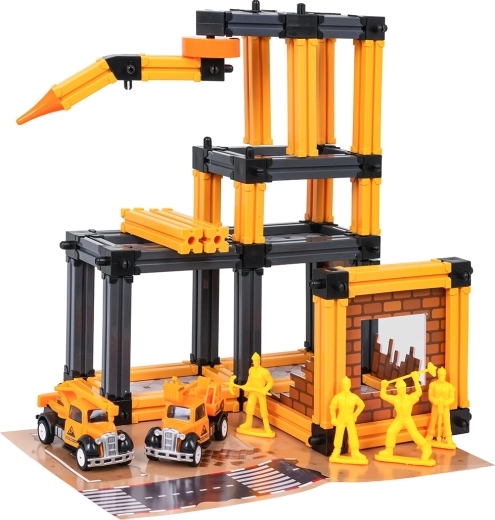 Construction Set: Garage and Building Site with Accessories and Figures