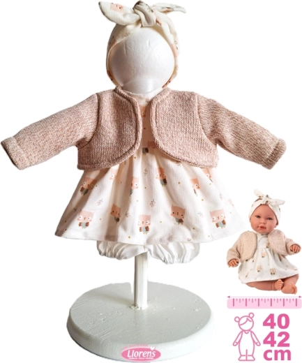 Drabužėliai lėlei New Born 40–42 cm, 4 dalių rinkinys Llorens