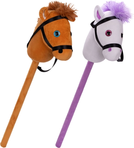 Plush Stick Horse 75 cm (2 colors)