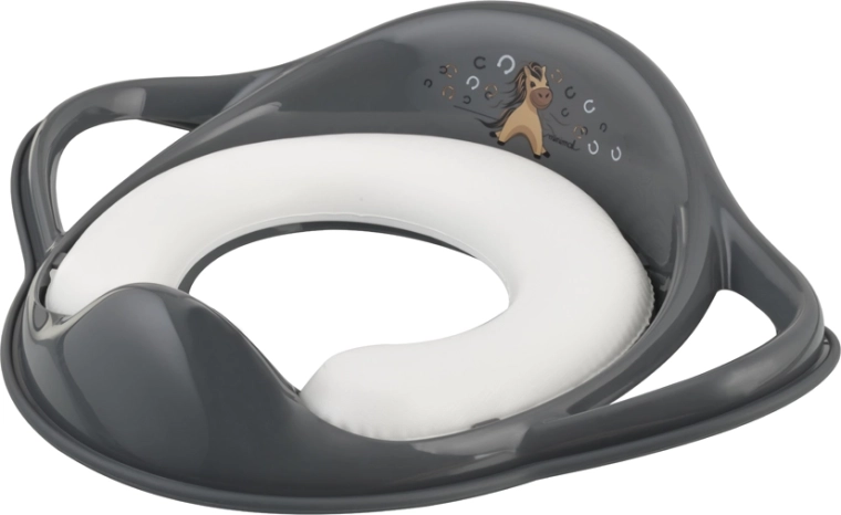 Maltex soft toilet seat reducer with handles Koník Minimal Steel Grey