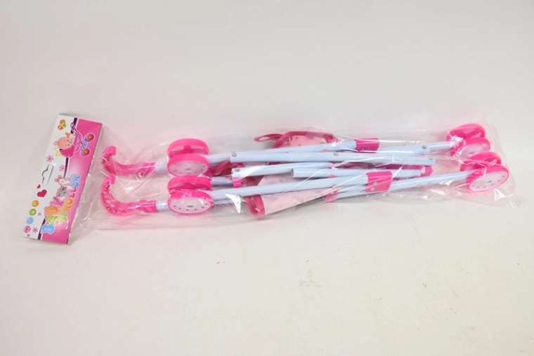 Umbrella-style doll stroller with cupcake pattern