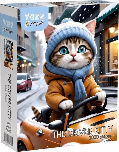 YAZZ Puzzle Cat Driver 1000 Pieces