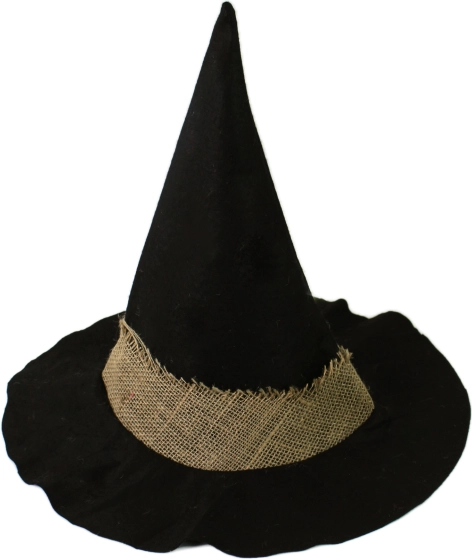 Adult witch hat with jute band