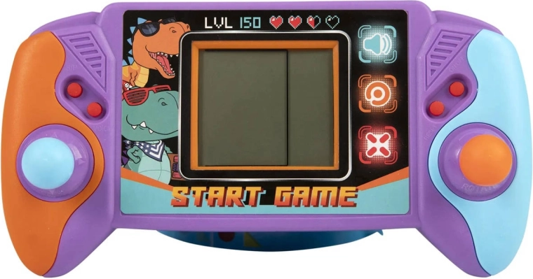 Albi mini joystick dinozaurai – kišeninė žaidimų konsolė su garsu, 49 žaidimai - 1 vnt.