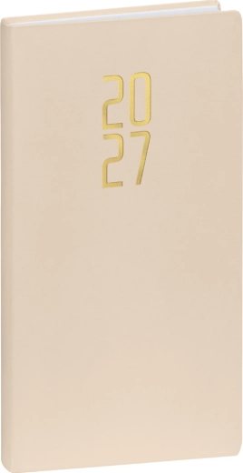 Kišeninis kalendorius Notique Ponza 2027 smėlinis 9 × 15,5 cm