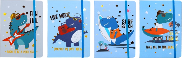 Užrašų sąsiuvinis dino 14,5 × 21 cm, 80 lapų