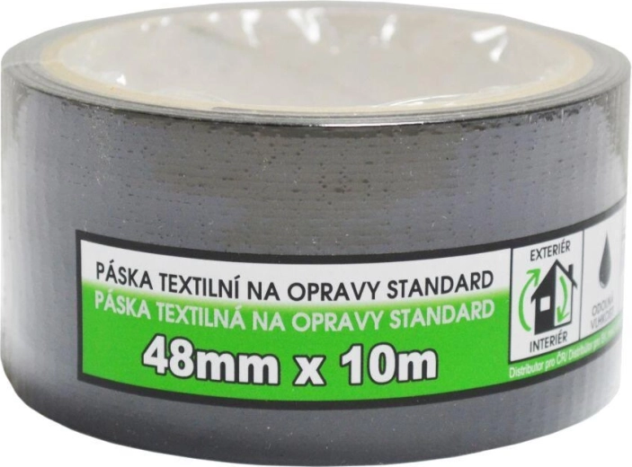 Textile repair tape 48 mm × 10 m black