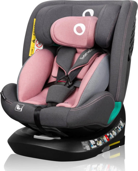 Vaikiška pasukama automobilinė kėdutė Lionelo Bastiaan i-Size Pink Rose