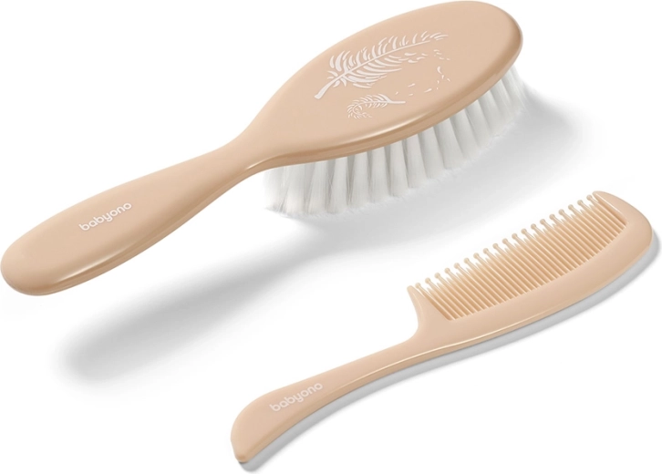 Babyono plaukų šepetys ir šukos Beige