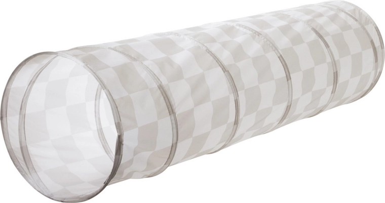Vaikiškas žaidimų tunelis 3 Sprouts recycled checkerboard beige