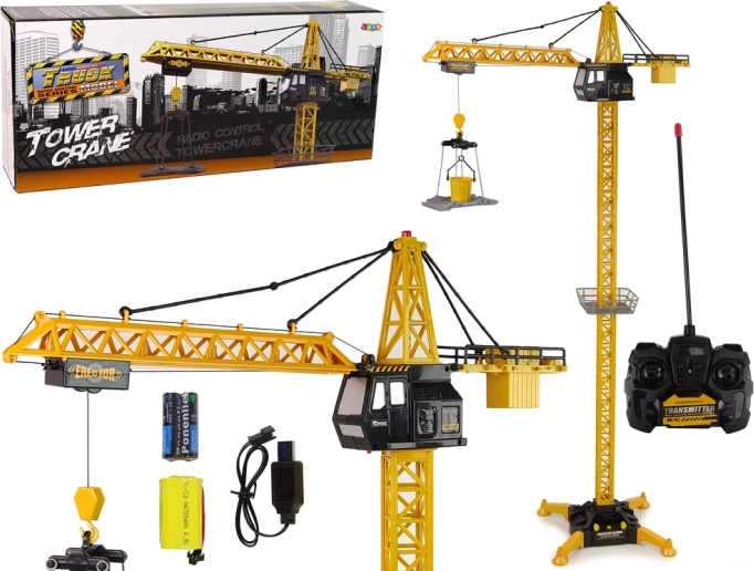 Huge R/C Remote-Controlled Crane Height 183 cm 2 levels