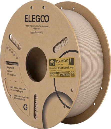 Elegoo PLA gija su medienos pluoštu – šviesus ąžuolas