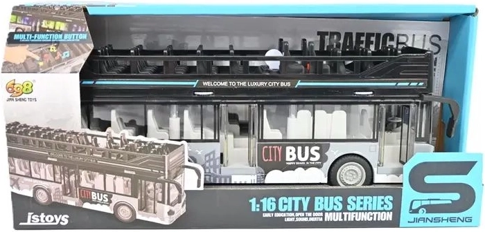 Double-Decker City Bus with Lights and Sound