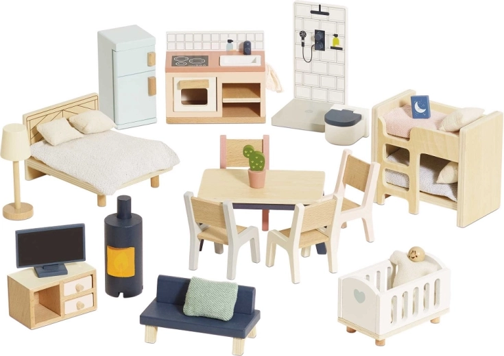 Large Wooden Dollhouse Furniture Set by Le Toy Van