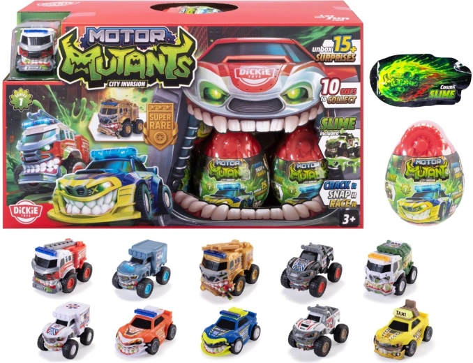 Automobilis siurpriziniame kiaušinėlyje MONSTER Motor Mutants nuo Dickie