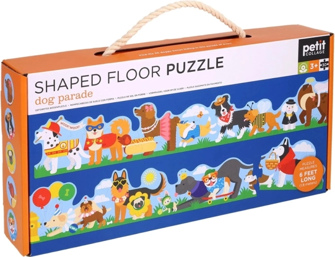 Petit Collage Dog Parade Floor Puzzle, 30 Pieces