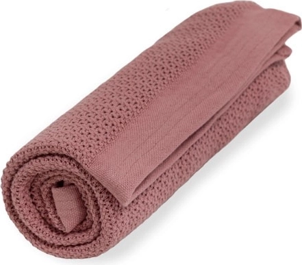 Vinter & Bloom organic blanket Soft Grid evening rose