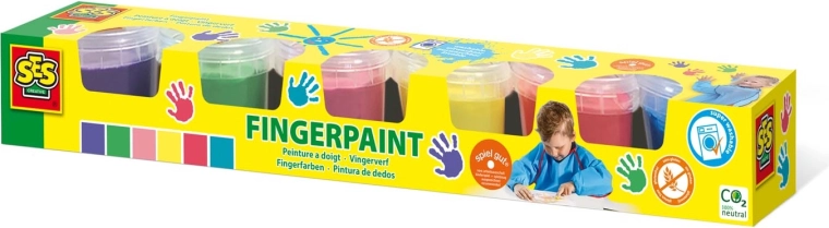 Pirštų dažai vaikams 6×110 ml – SES Creative