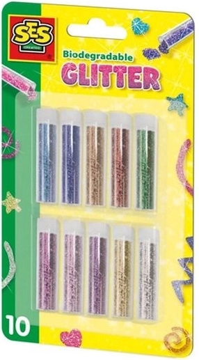 SES Biodegradable Glitter – 10-Color Set