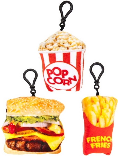 Pliušinis fast food pakabukas su klipsu 10 cm – 1 vnt.