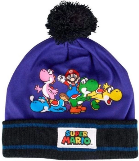 Blue Fleece Super Mario Beanie