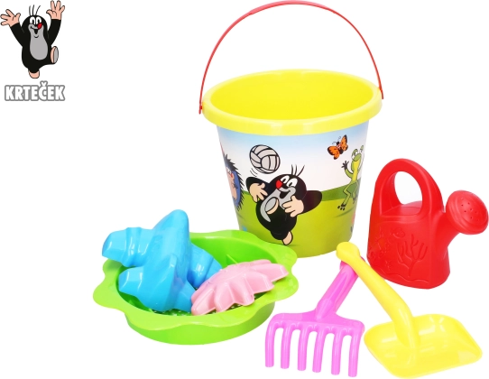 Smėlio rinkinys Kurmēnas – didelis geltonas kibirėlis 3,5 l