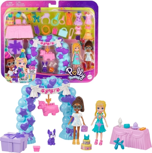 Polly Pocket Birthday Party with Dolls and Accessories