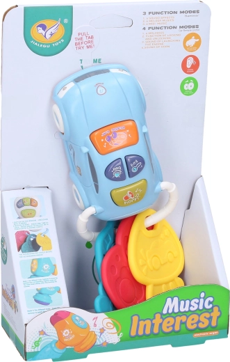 Toy car with keys with light and sound effects 17 cm - 1 piece