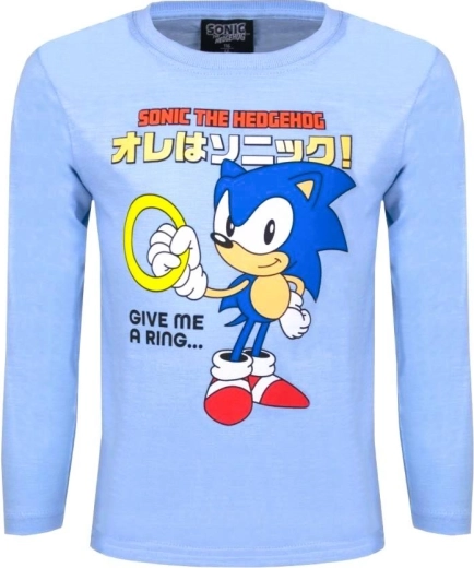 Light Blue Cotton Sonic T-Shirt